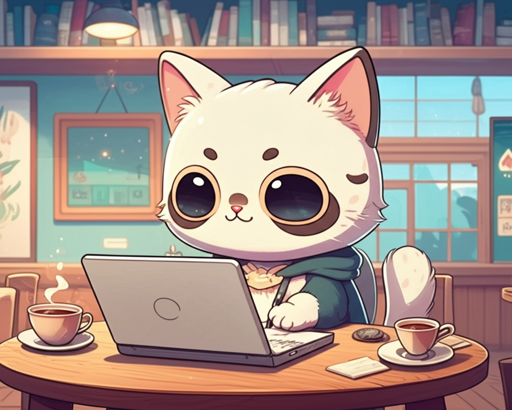 Cat writing
